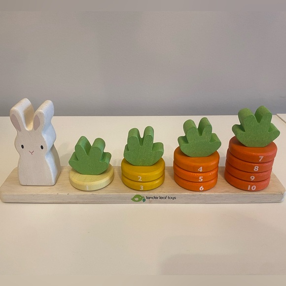 Tender Leaf Other - Tender Leaf Counting Carrots Wooden Montessori Toy